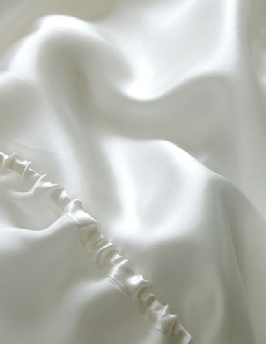Silk Fitted Sheet Nuovo Seta Pearl White