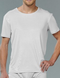 Silk T-Shirt Roundneck inSilk Silkbasics White